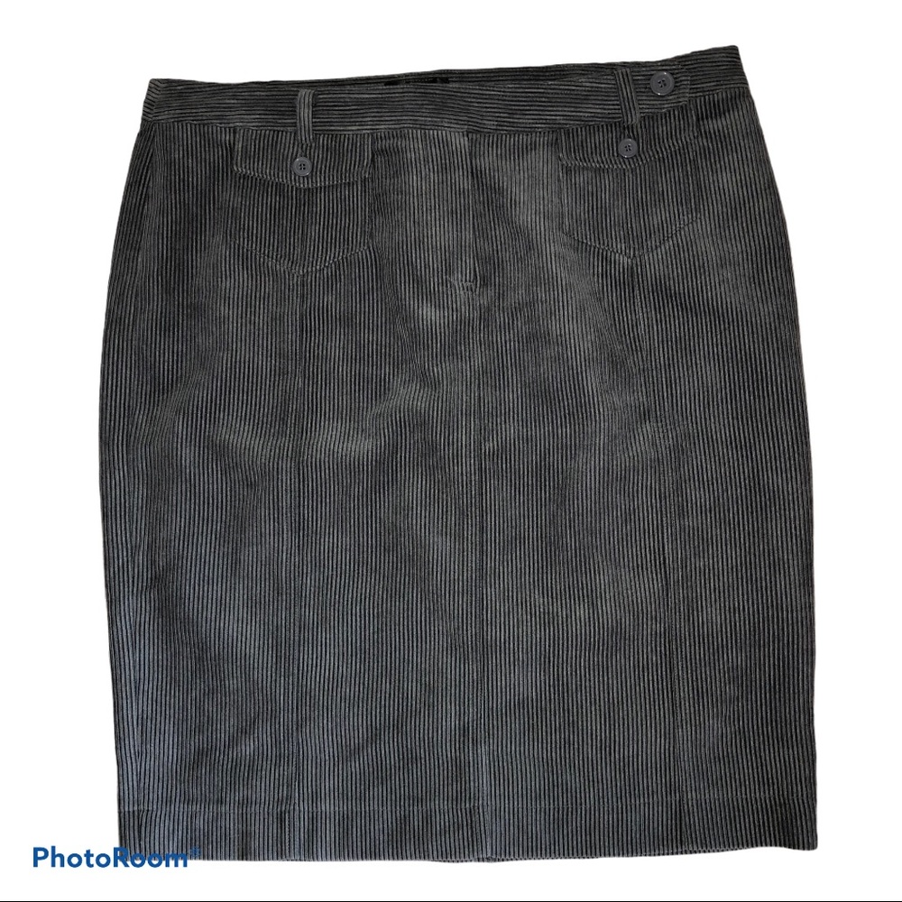 NWOT! Della Spiga Italy gray corduroy skirt 14